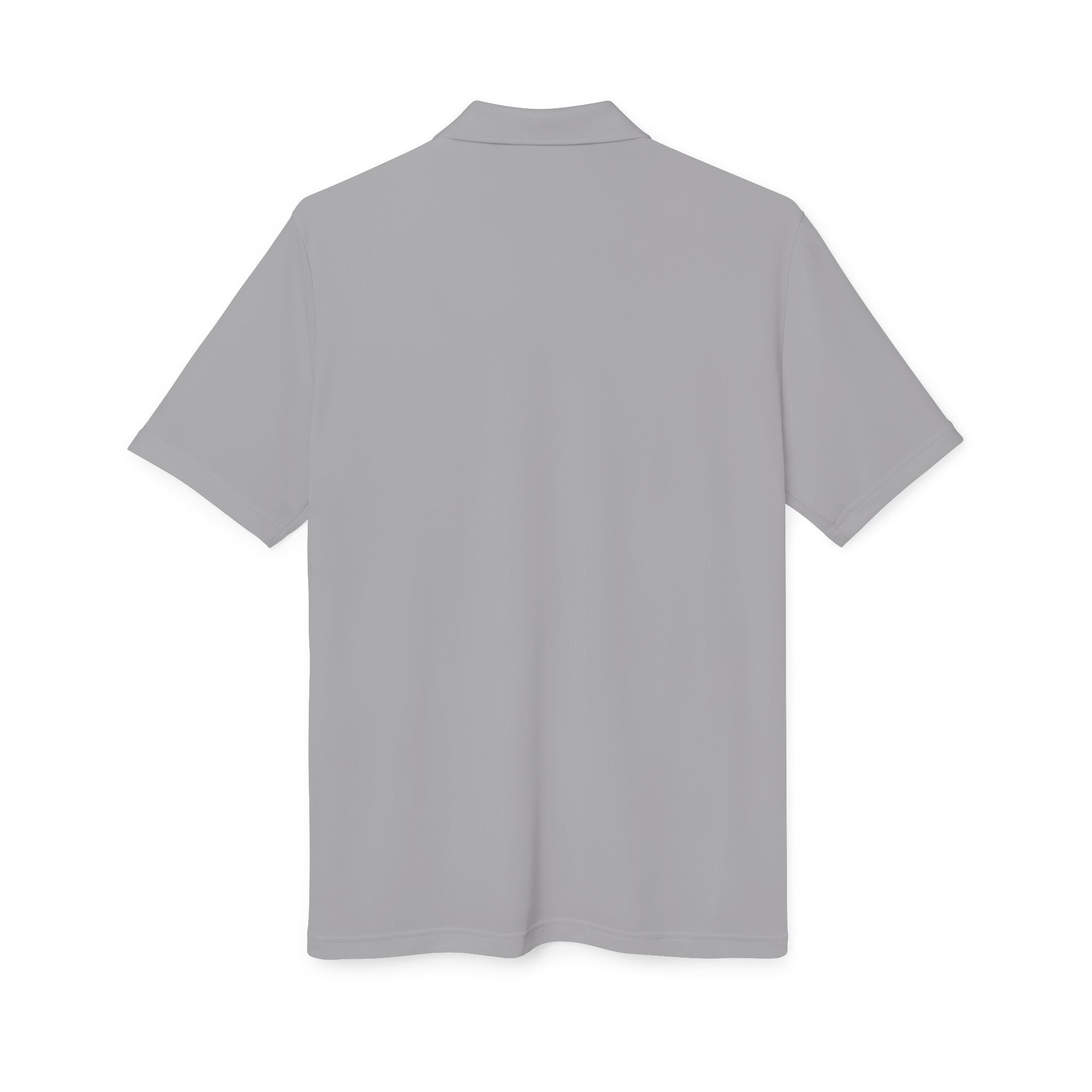 White Performance Polo with Chest Patch "Don't Text Me" — Athletic Casual Golf Shirt