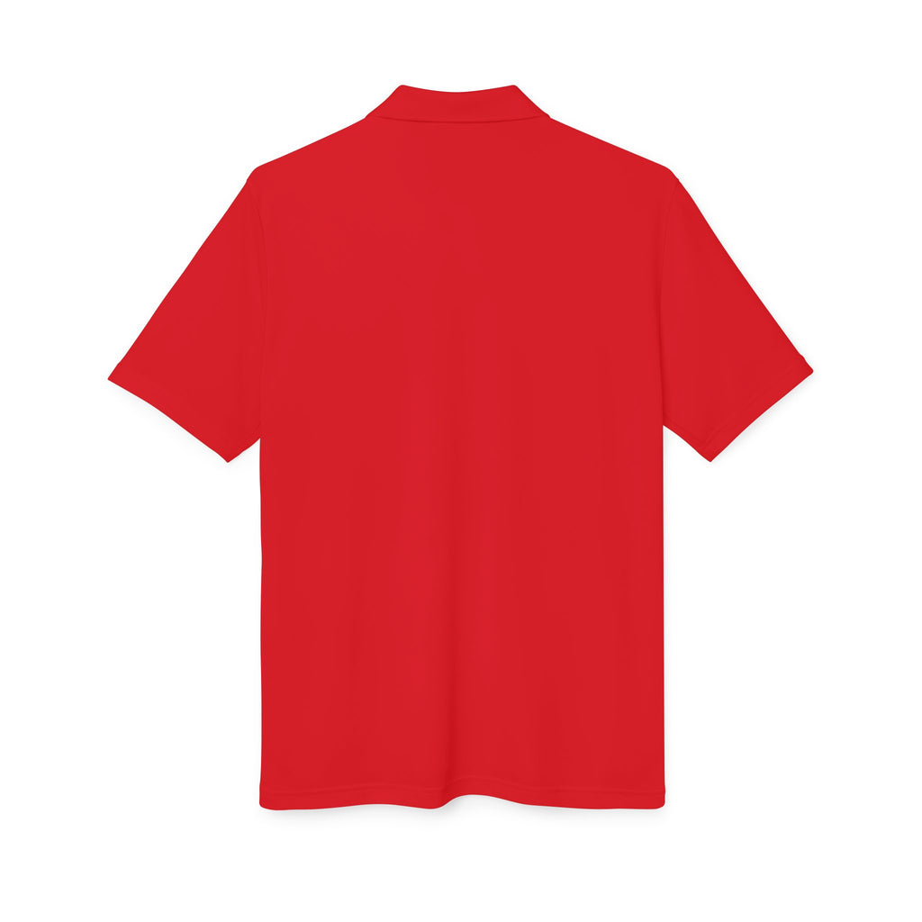 White Performance Polo with Chest Patch "Don't Text Me" — Athletic Casual Golf Shirt