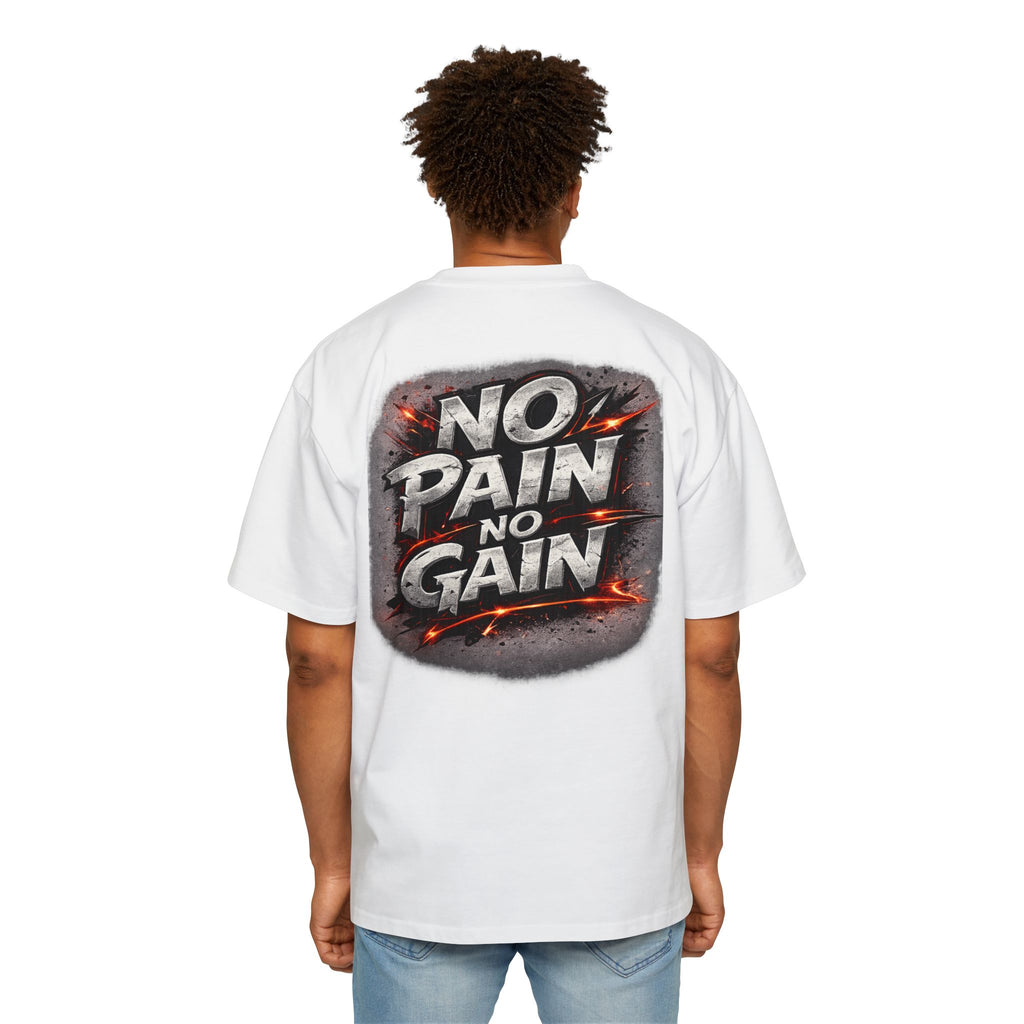 No Pain No Gain Oversized Tee — Motivational Gym Workout T‑Shirt