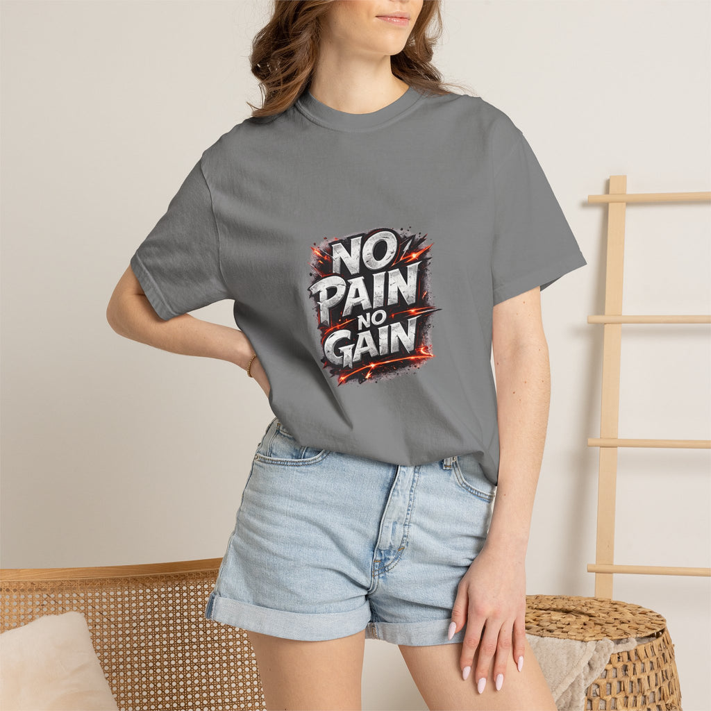 No Pain No Gain T-Shirt — Motivational Gym Shirt for Workout & Fitness