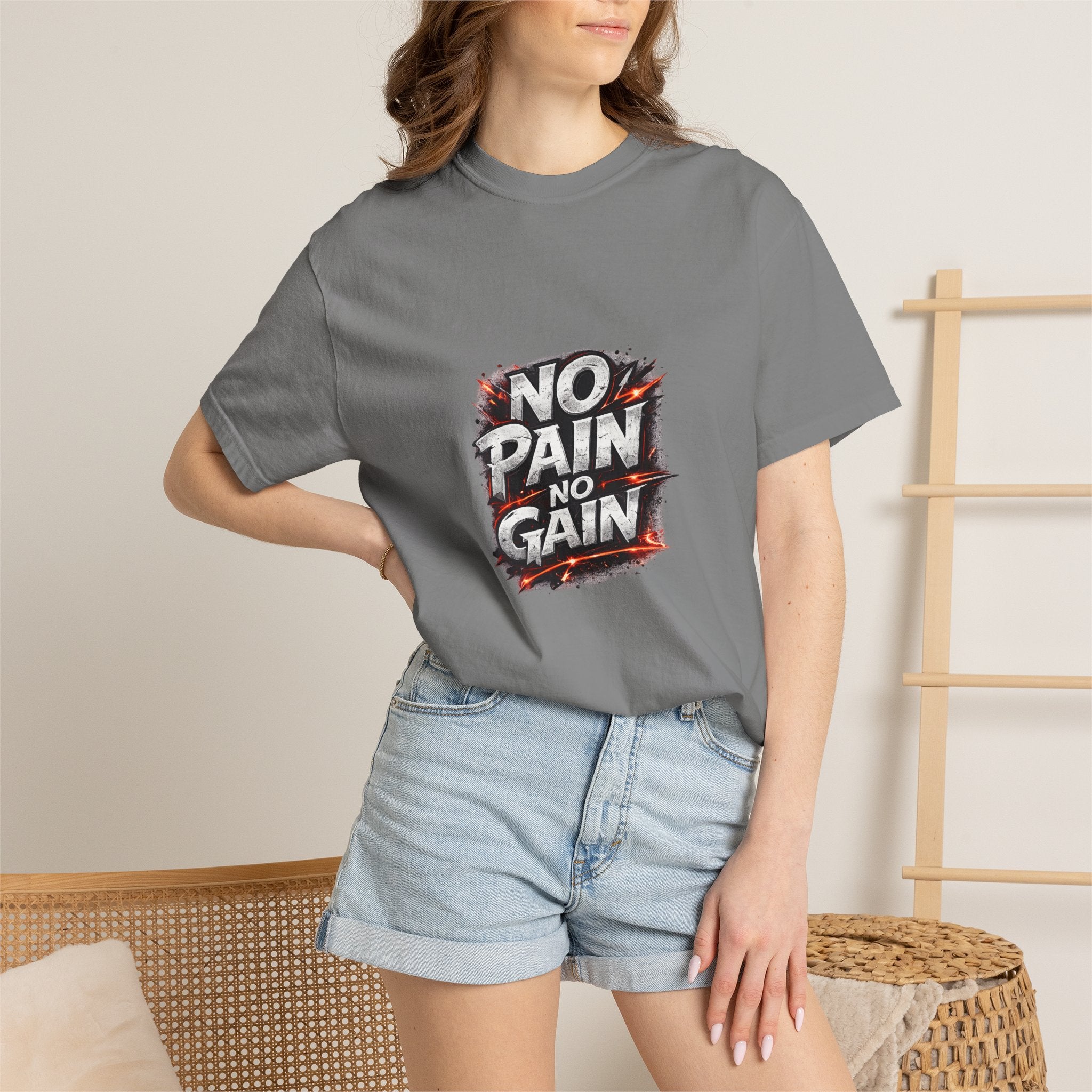 No Pain No Gain T-Shirt — Motivational Gym Shirt for Workout & Fitness