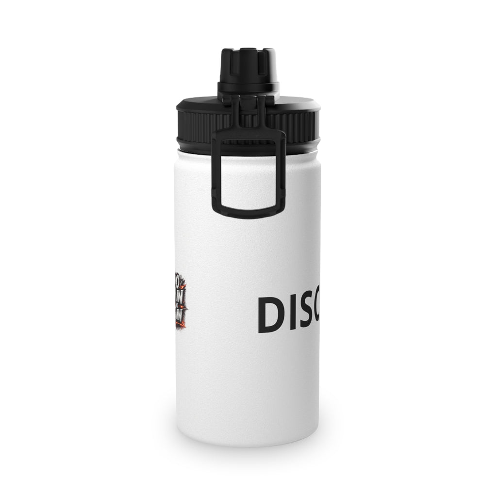 Motivational Stainless Steel Water Bottle — 'Discipline' Sports Lid