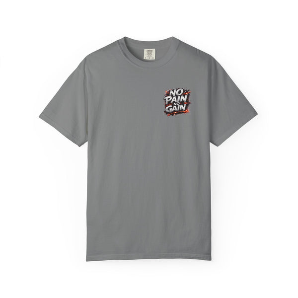 Motivation Tee — “No Pain No Gain” Front Badge & “Discipline Focus Grind” Back