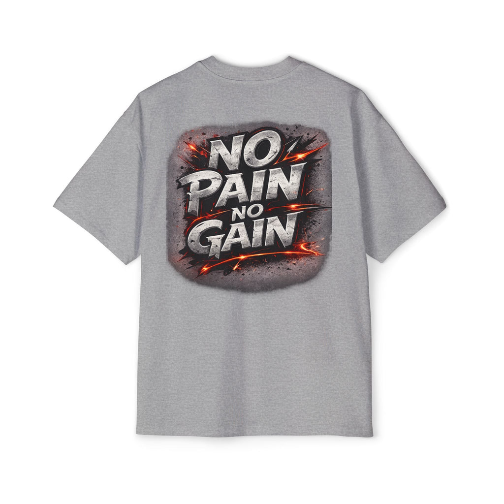 No Pain No Gain Oversized Tee — Motivational Gym Workout T‑Shirt