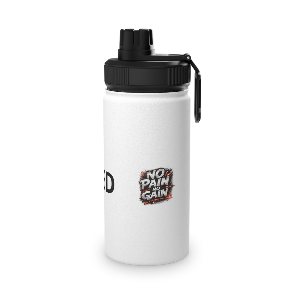 Motivational Stainless Steel Water Bottle — 'Discipline' Sports Lid