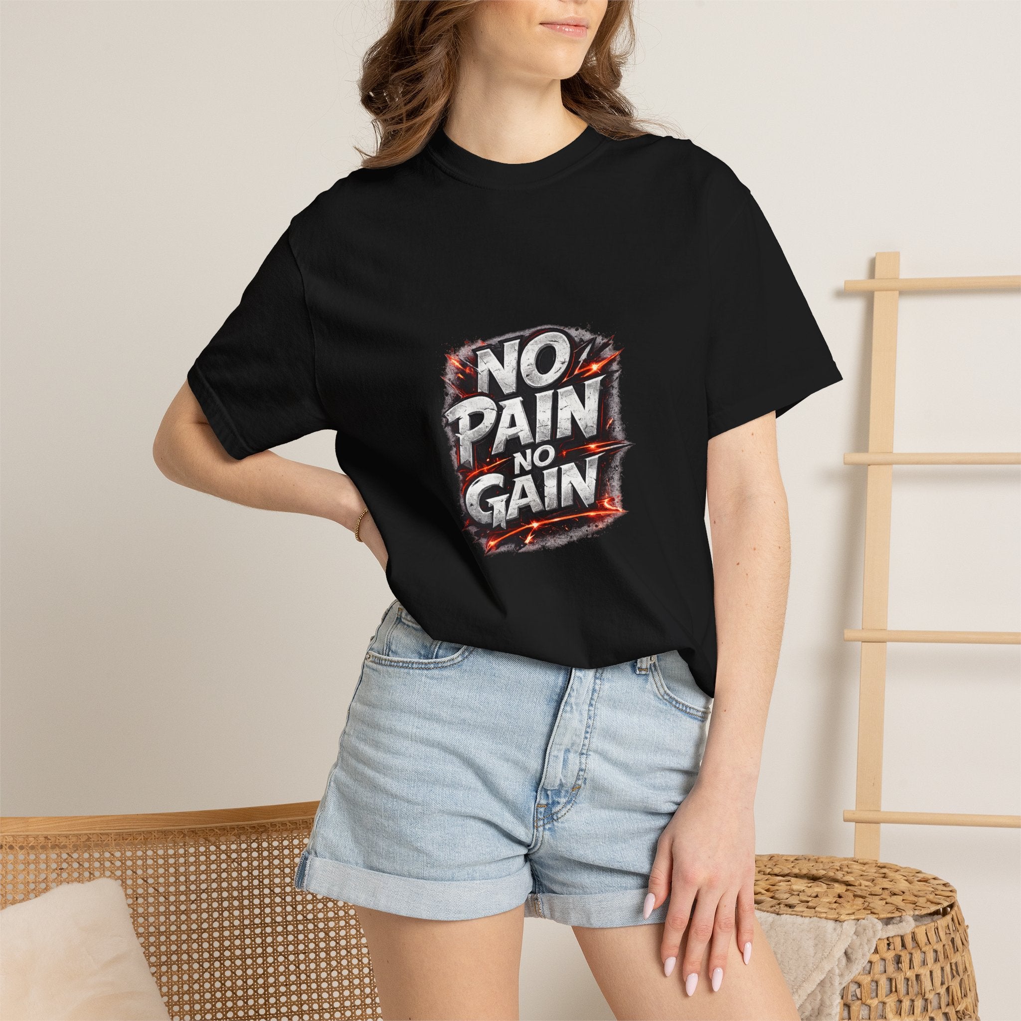 No Pain No Gain T-Shirt — Motivational Gym Shirt for Workout & Fitness