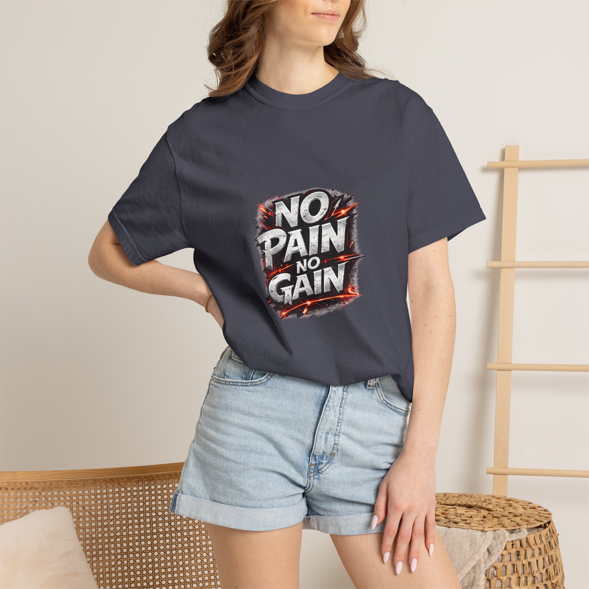No Pain No Gain T-Shirt — Motivational Gym Shirt for Workout & Fitness