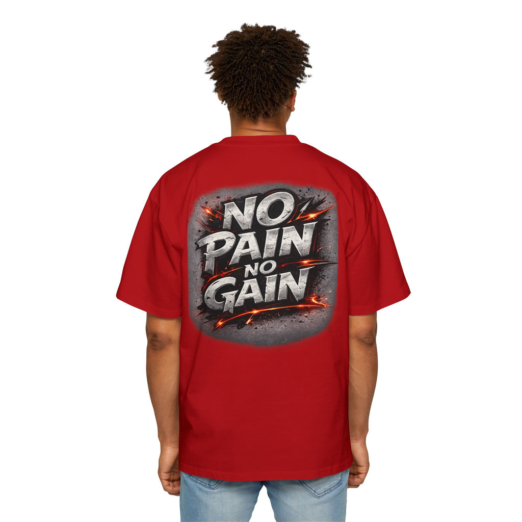 No Pain No Gain Oversized Tee — Motivational Gym Workout T‑Shirt