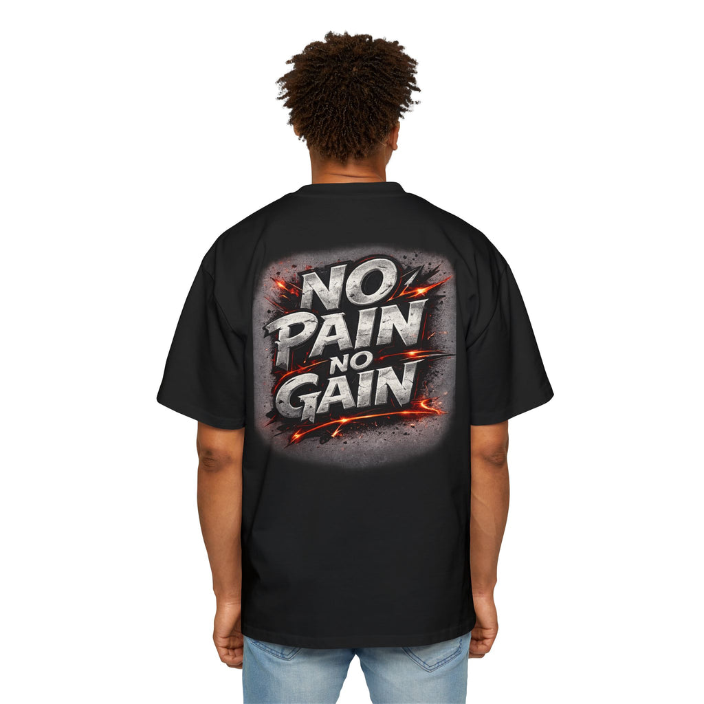 No Pain No Gain Oversized Tee — Motivational Gym Workout T‑Shirt