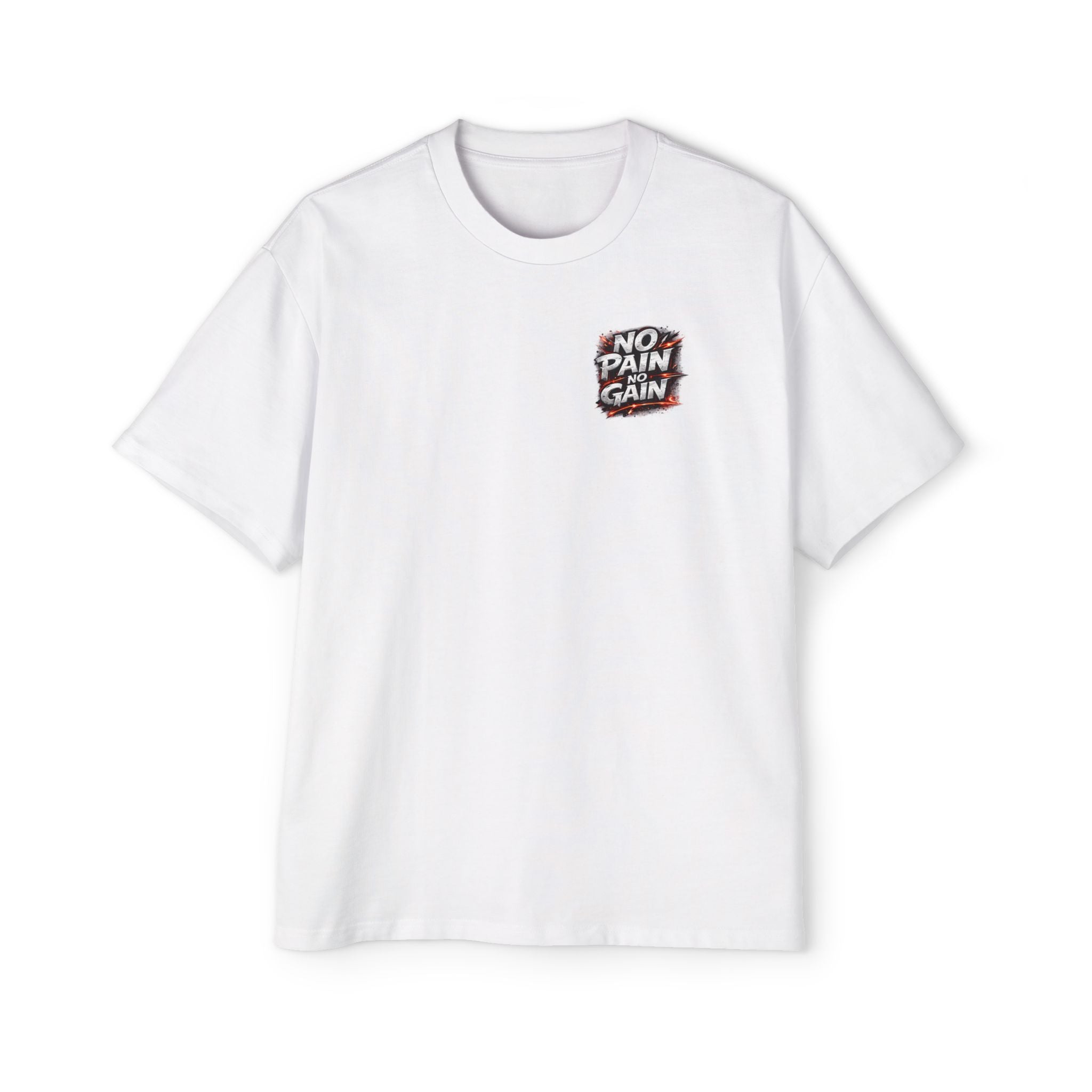 No Pain No Gain Oversized Tee — Motivational Gym Workout T‑Shirt