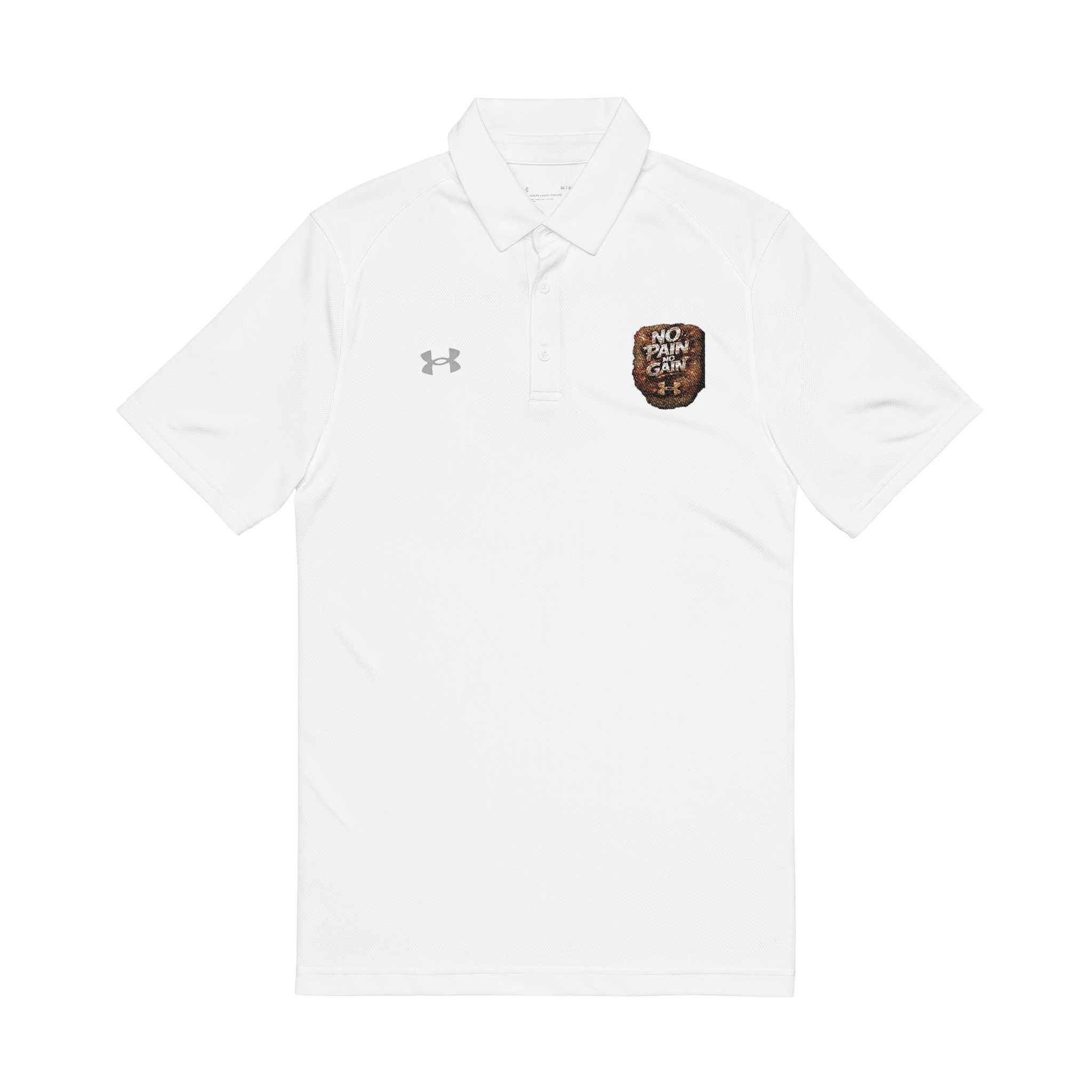 Embroidered White Polo Shirt - Under Armour® Men's Classic Performance