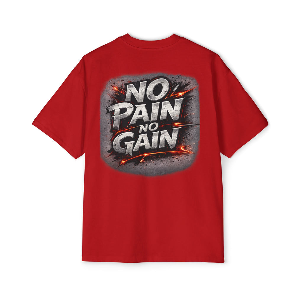 No Pain No Gain Oversized Tee — Motivational Gym Workout T‑Shirt