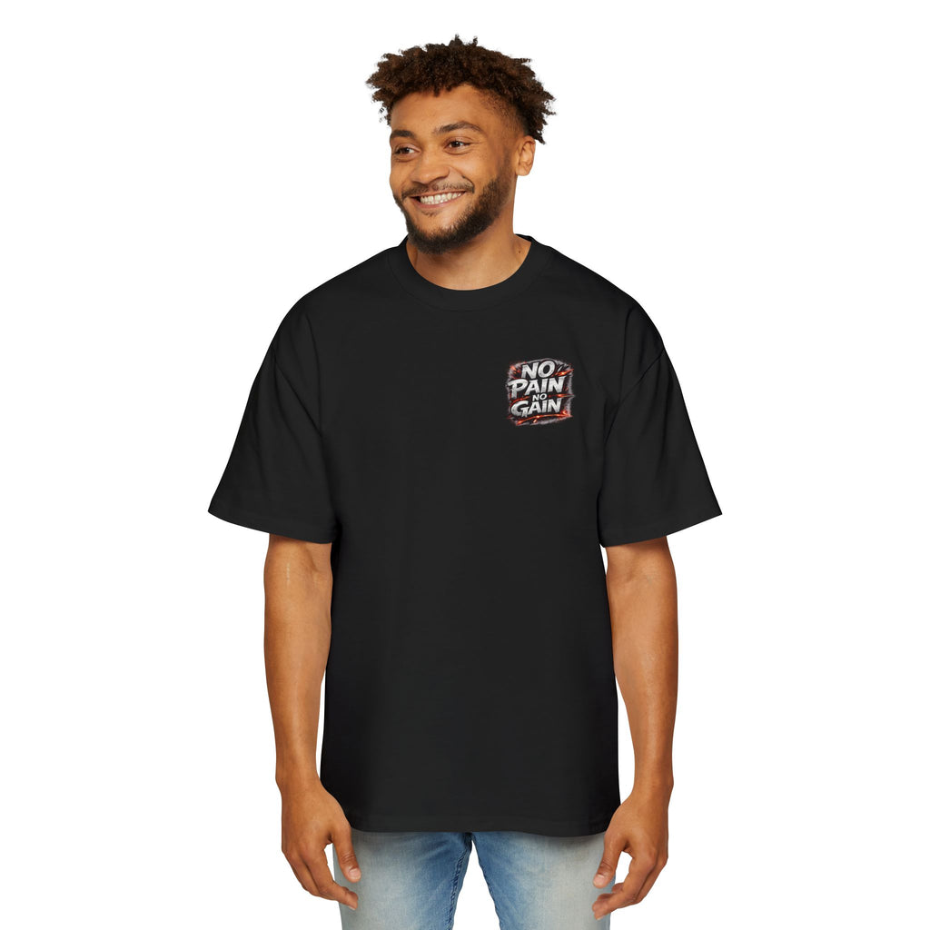 No Pain No Gain Oversized Tee — Motivational Gym Workout T‑Shirt