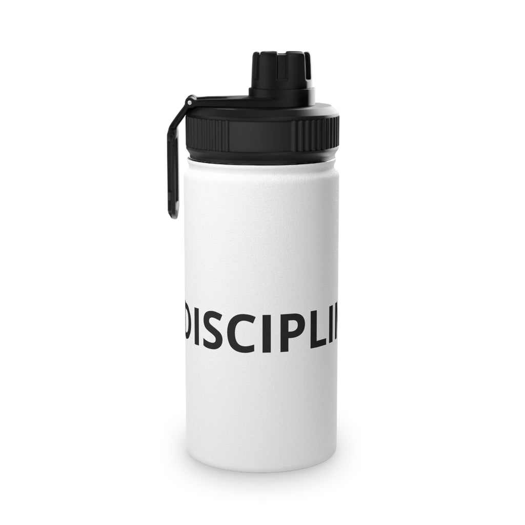 Motivational Stainless Steel Water Bottle — 'Discipline' Sports Lid