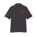 White Performance Polo with Chest Patch "Don't Text Me" — Athletic Casual Golf Shirt