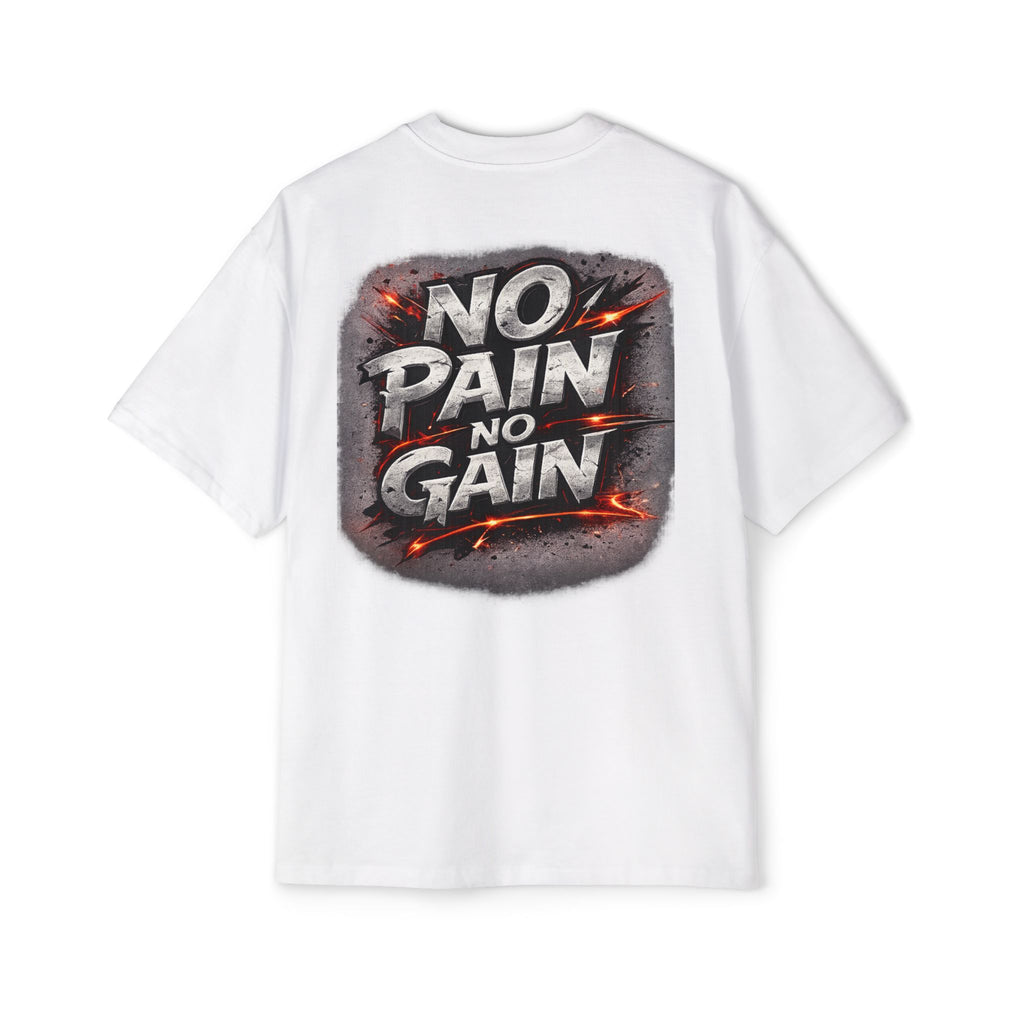 No Pain No Gain Oversized Tee — Motivational Gym Workout T‑Shirt