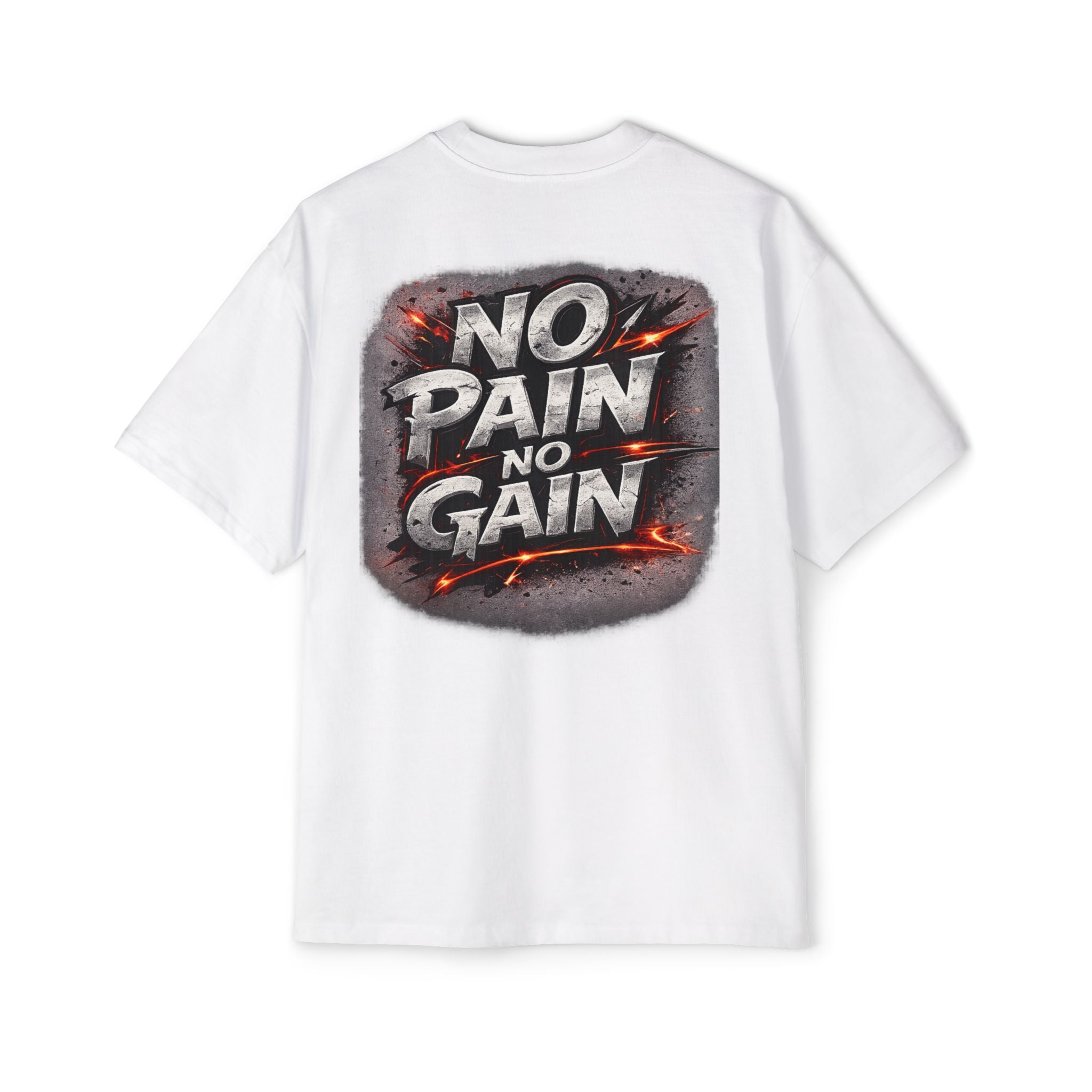 No Pain No Gain Oversized Tee — Motivational Gym Workout T‑Shirt