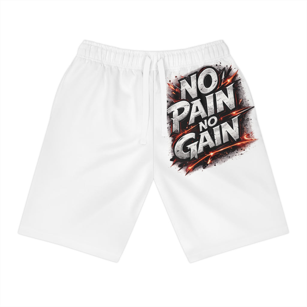 No Pain No Gain Athletic Shorts — Men's Motivational Workout Shorts