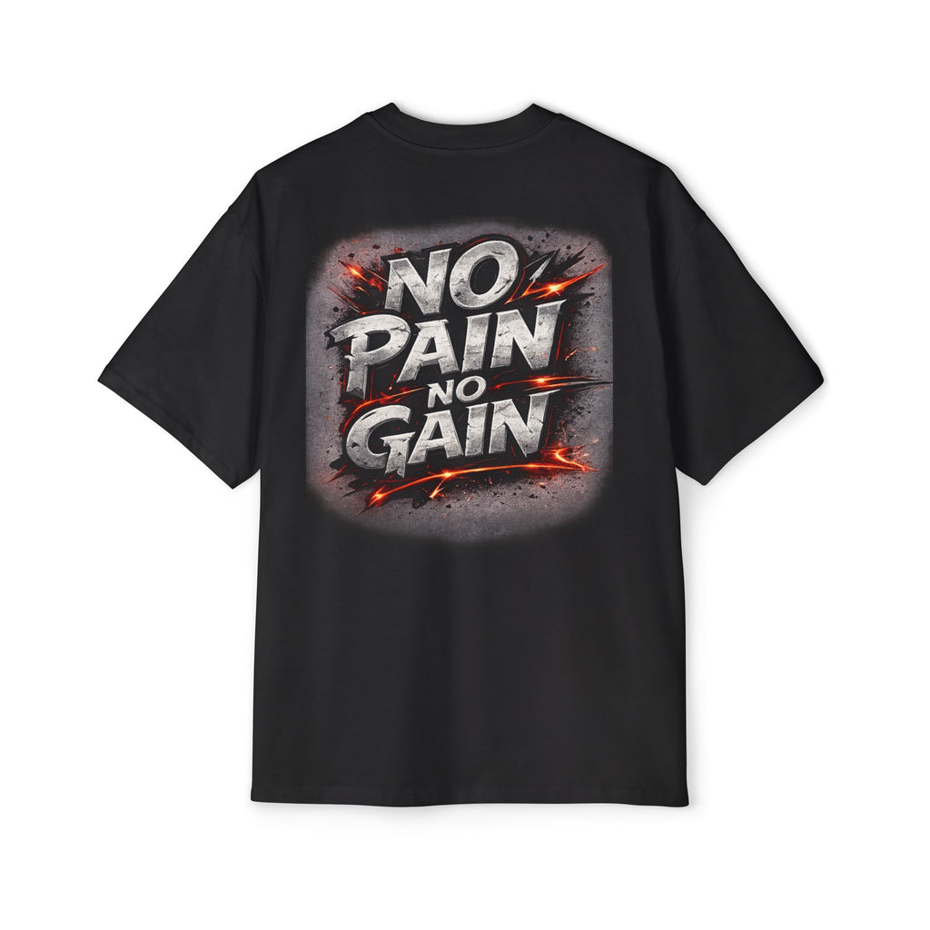 No Pain No Gain Oversized Tee — Motivational Gym Workout T‑Shirt