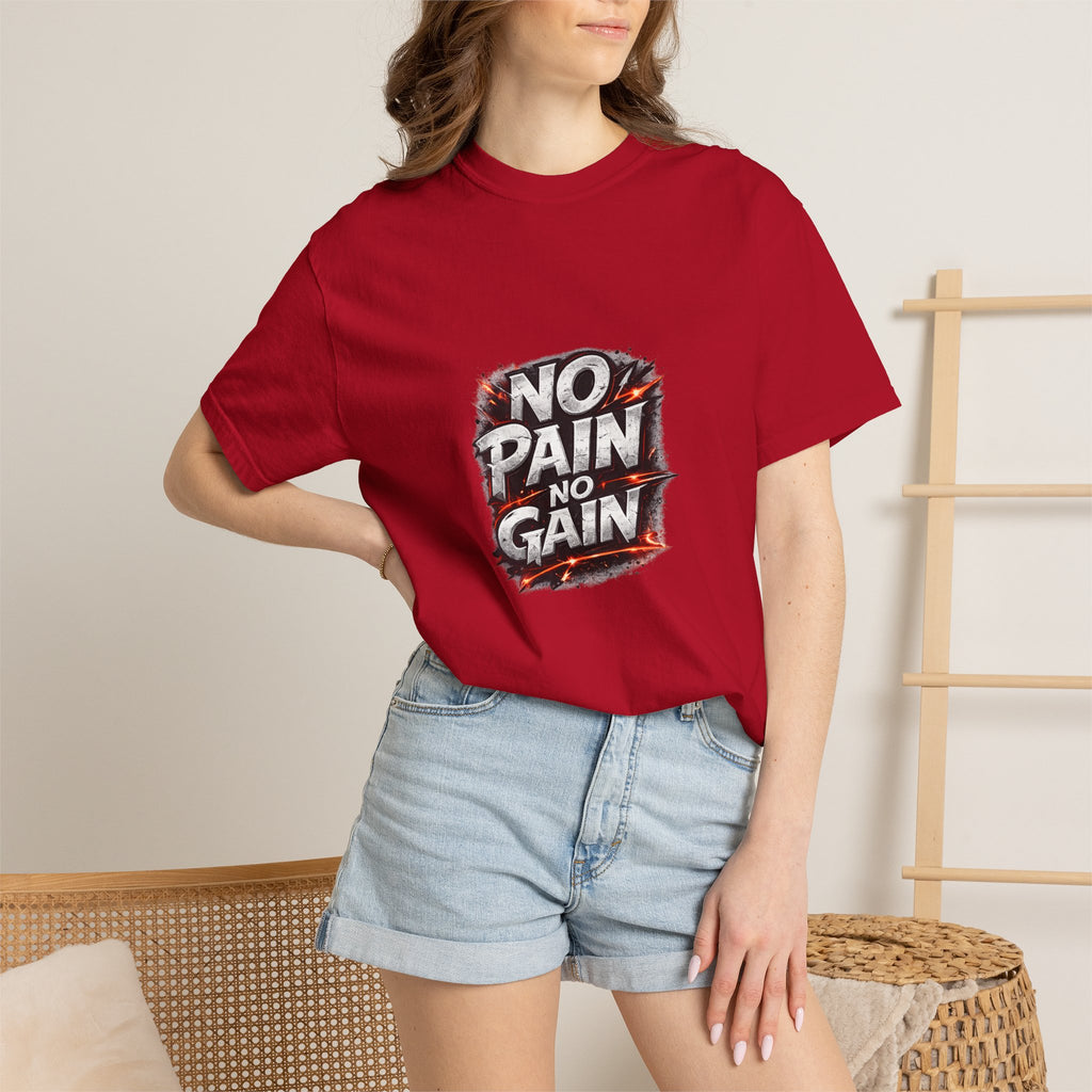 No Pain No Gain T-Shirt — Motivational Gym Shirt for Workout & Fitness