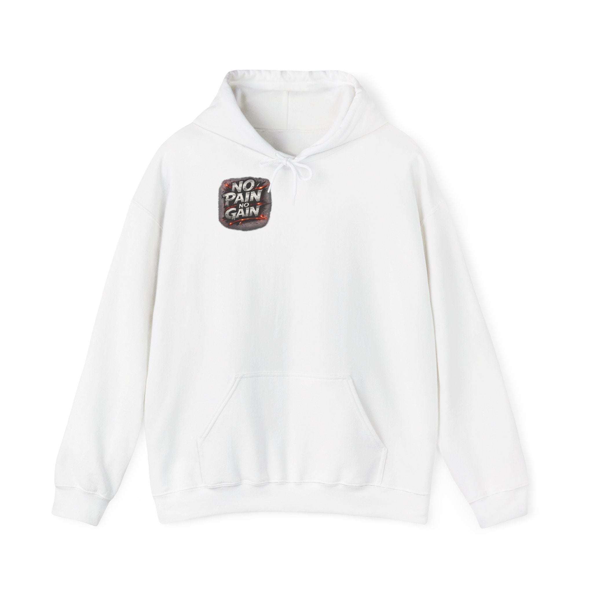 Hoodie — “No Pain No Gain” Small Chest Graphic Fitness Hoodie