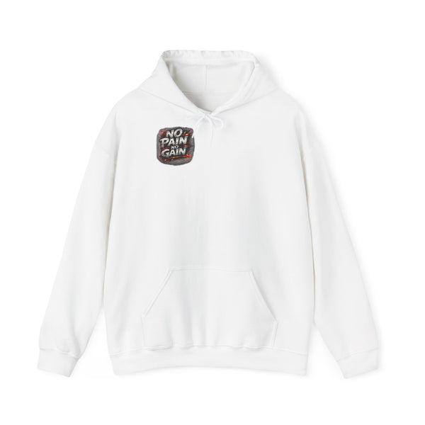 Hoodie — “No Pain No Gain” Small Chest Graphic Fitness Hoodie