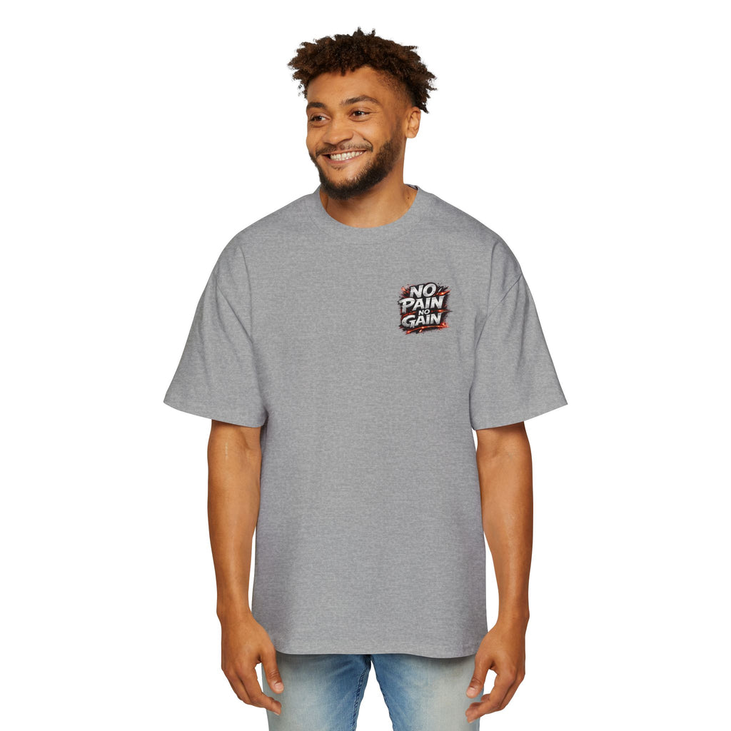 No Pain No Gain Oversized Tee — Motivational Gym Workout T‑Shirt