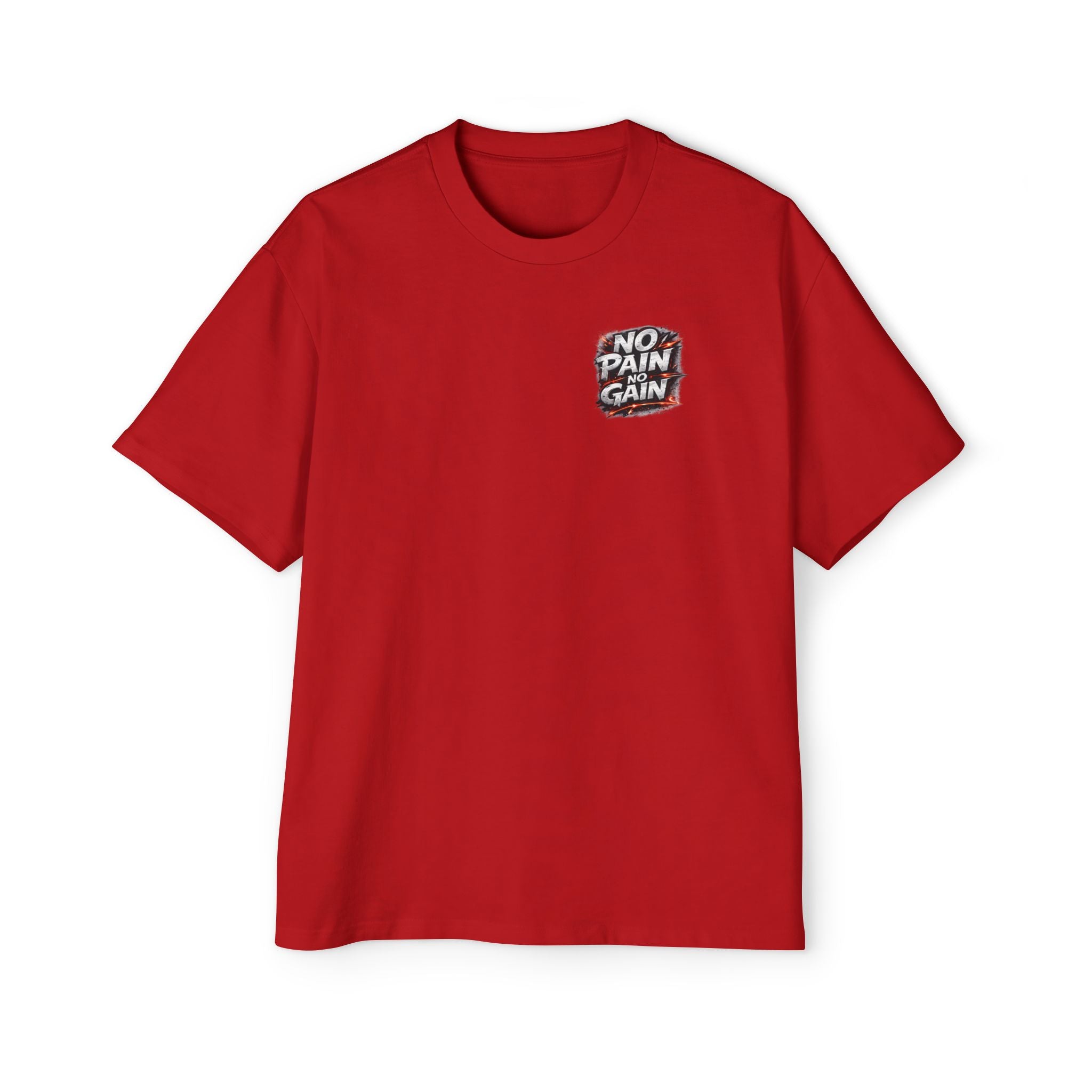 No Pain No Gain Oversized Tee — Motivational Gym Workout T‑Shirt
