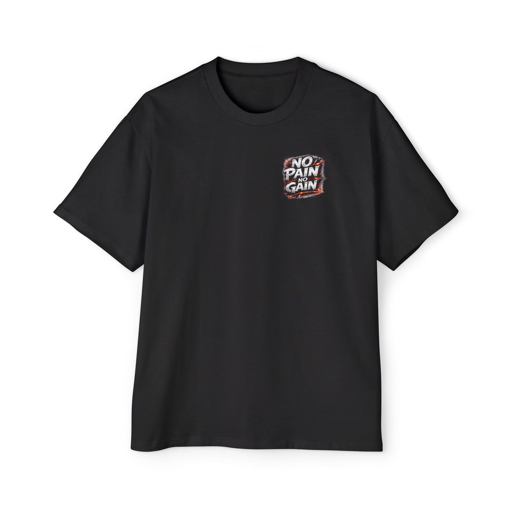 No Pain No Gain Oversized Tee — Motivational Gym Workout T‑Shirt